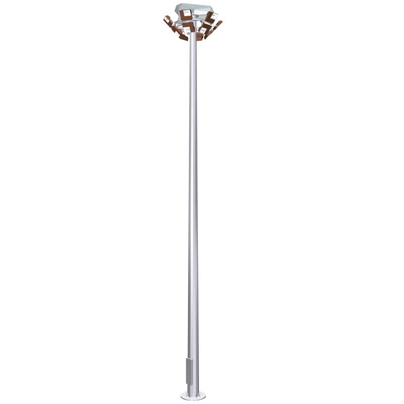 Ensamblaje-COLUMNA-CON-CORONA-MOVIL-12P-de-alumbrado-público alumbrado-público-e-iluminación-exterior con Corona Móvil de Gran Altura